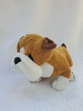 GANZ Webkinz Brown and White Bulldog Plush